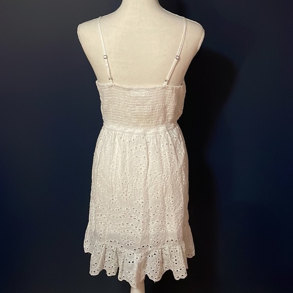 Japna Eyeless Dress White Spaghetti Straps - Picture 3 of 8